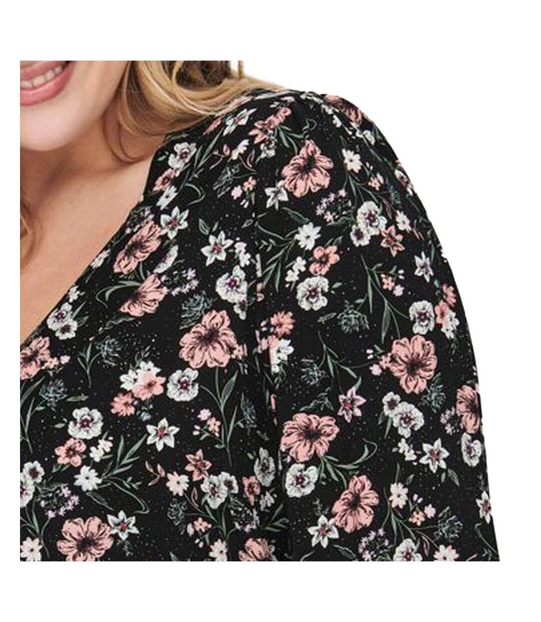 Robe Noir à fleurs Femme Only Carmakoma Zelma - 48