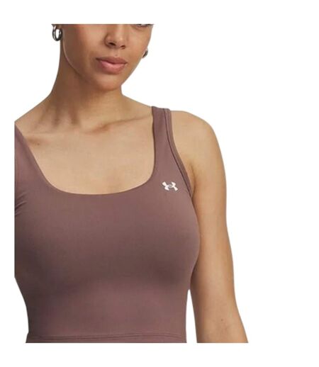 Womens/ladies Motion Logo Tank Top Taupe Under Armour