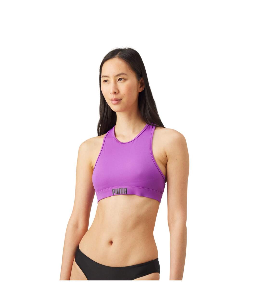 Womens/ladies Performance Bikini Top Purple Puma-3
