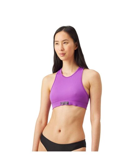 Womens/ladies Performance Bikini Top Purple Puma