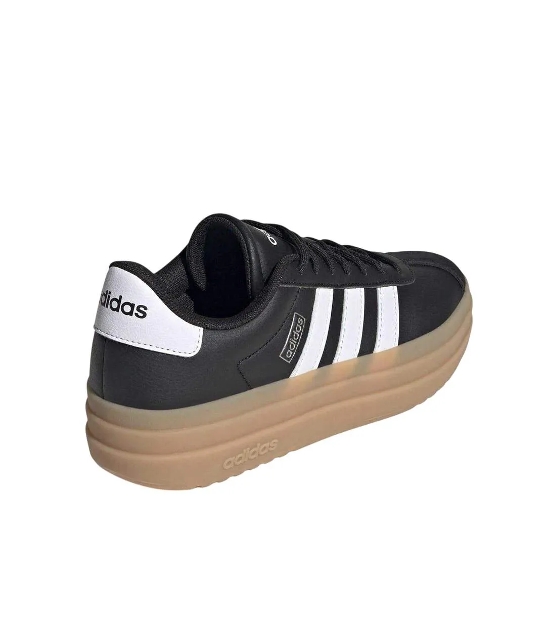 Baskets Court Bold Femme Noir Blanc Marron Pâle Adidas-2