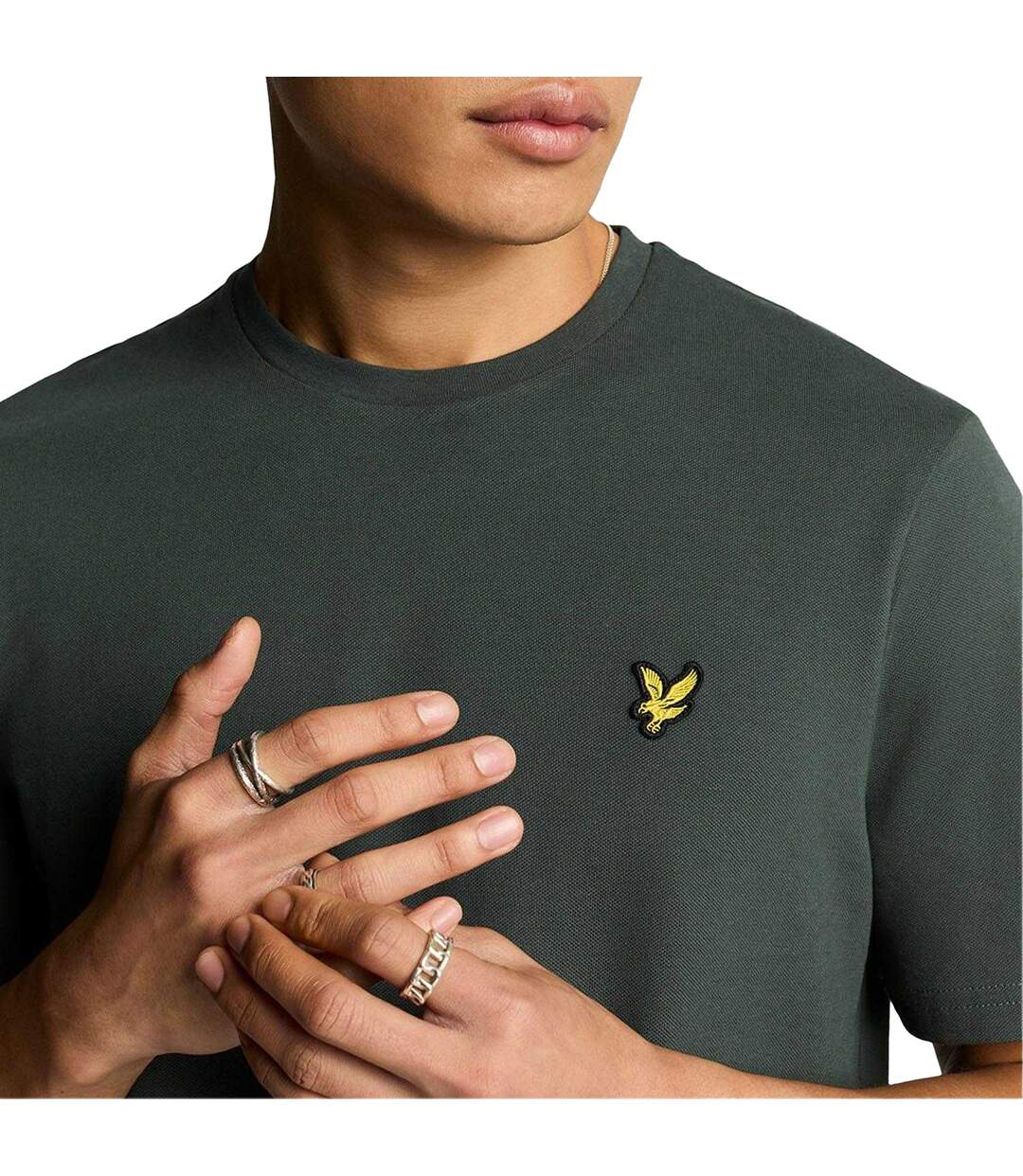 T-shirt Homme Vert Lyle & Scott-4
