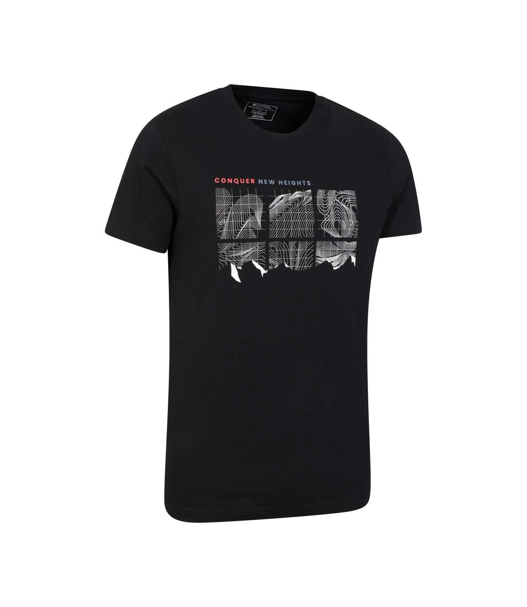 T-shirt Conquer New Heights Homme Noir Vif Mountain Warehouse-4