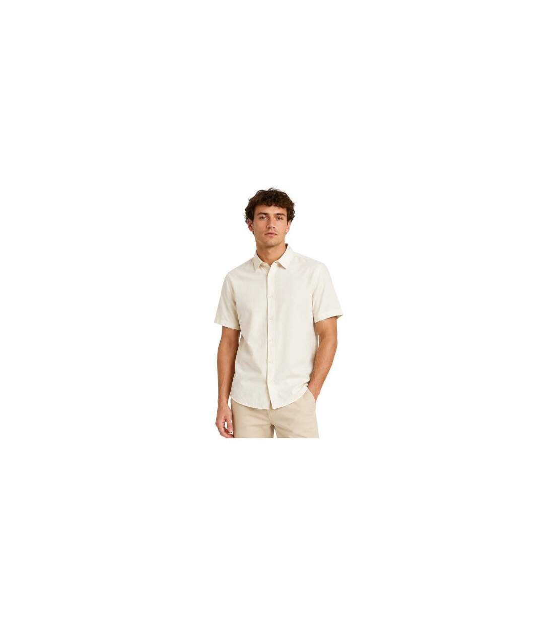 Chemise Motif/style Uni Homme Blanc Jack And Jones-1