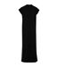 Womens/ladies Sorona Extended Shoulder Long Dress Black Build Your Brand-2