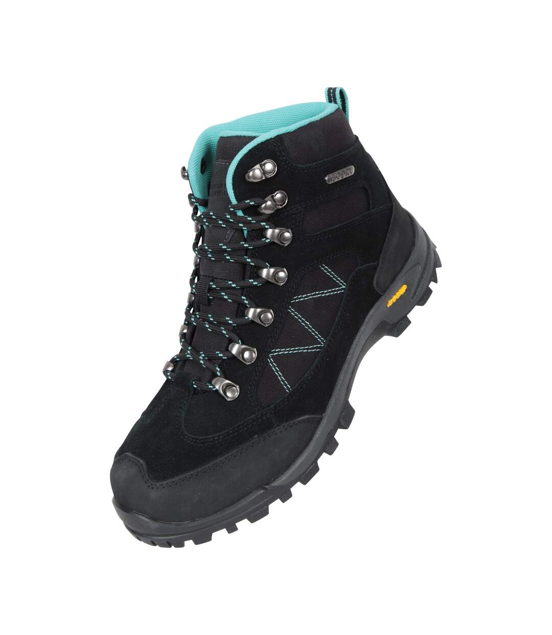 Womens/ladies Storm Suede Waterproof Hiking Boots Black Mountain Warehouse-1