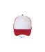 Casquette adulte unisexe blanc/rouge SOLS-2