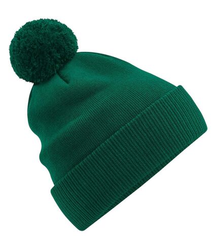 Bonnet snowstar adulte vert bouteille Beechfield