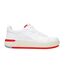 Womens/ladies Leather Chunky Platform Trainers White Cherry Asics-1