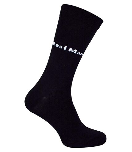 Black Novelty Wedding Socks for Men