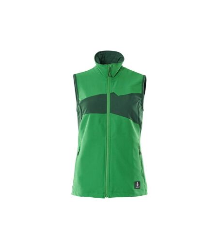 Womens/ladies Accelerate Stretch Lightweight Gilet Grass Green Green Mascot