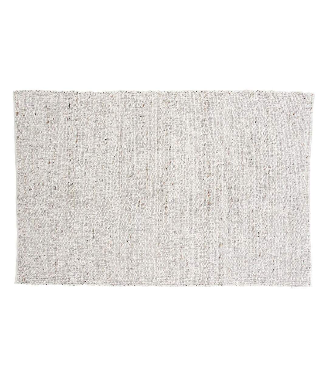 Tapis Déco en Laine Loump 200x300cm Blanc & Beige-1