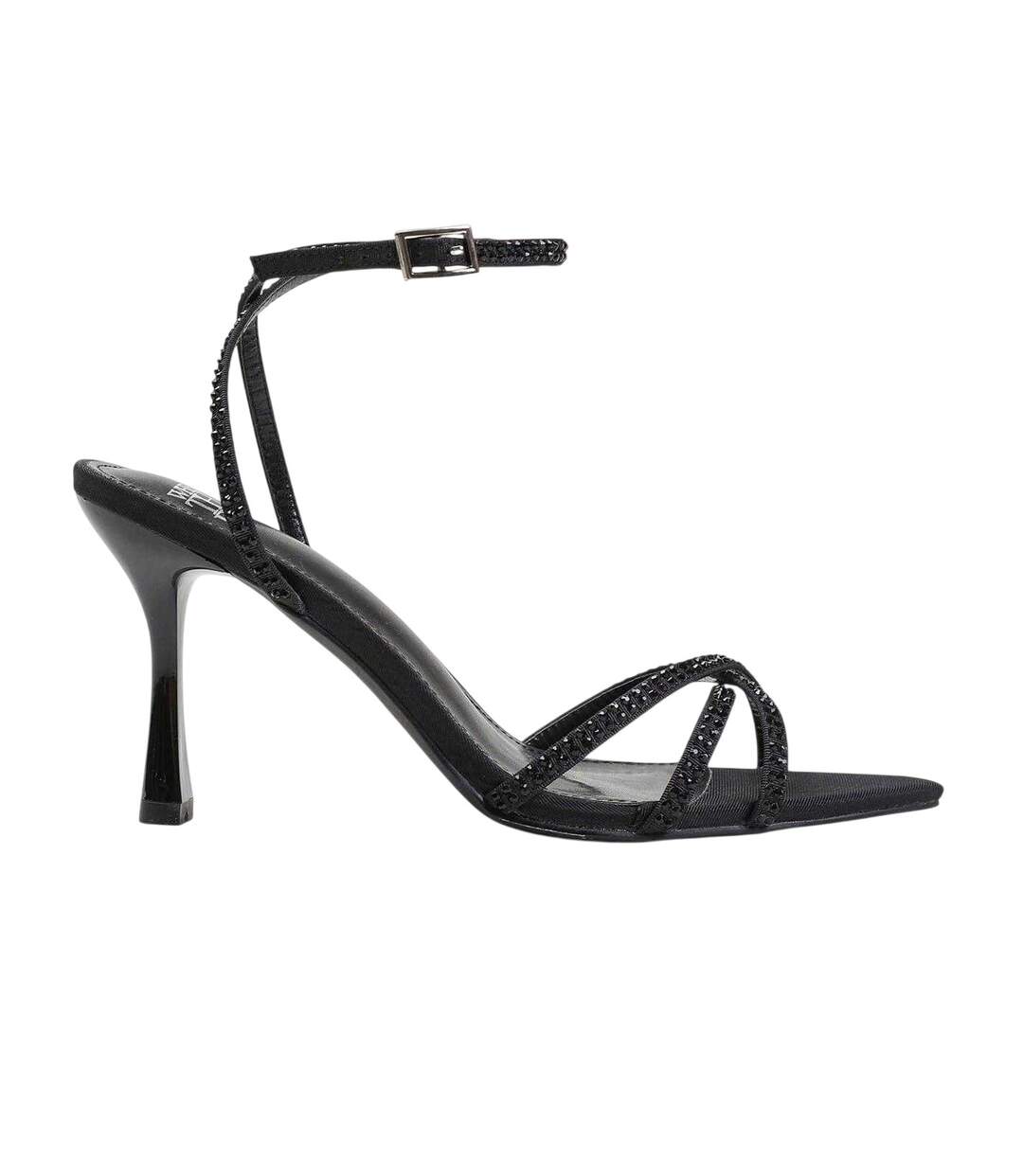 Womens/ladies Audra Gem High Heels Black Where's That From-2