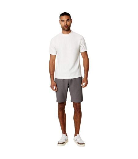 Mens ribbed crew neck t-shirt off white Burton