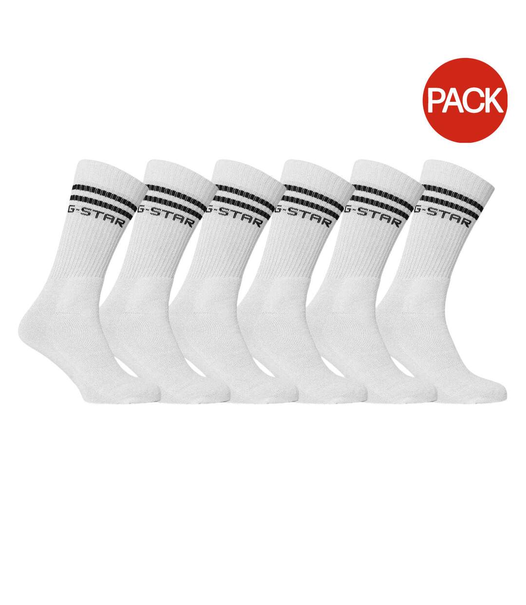 Pack Of 4  Unisex Adult Crow Crew Socks  Bright White G-Star-1