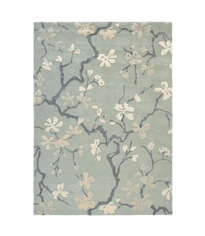 Tapis salon et chambre fait à la main en laine motif floral ANTHEA