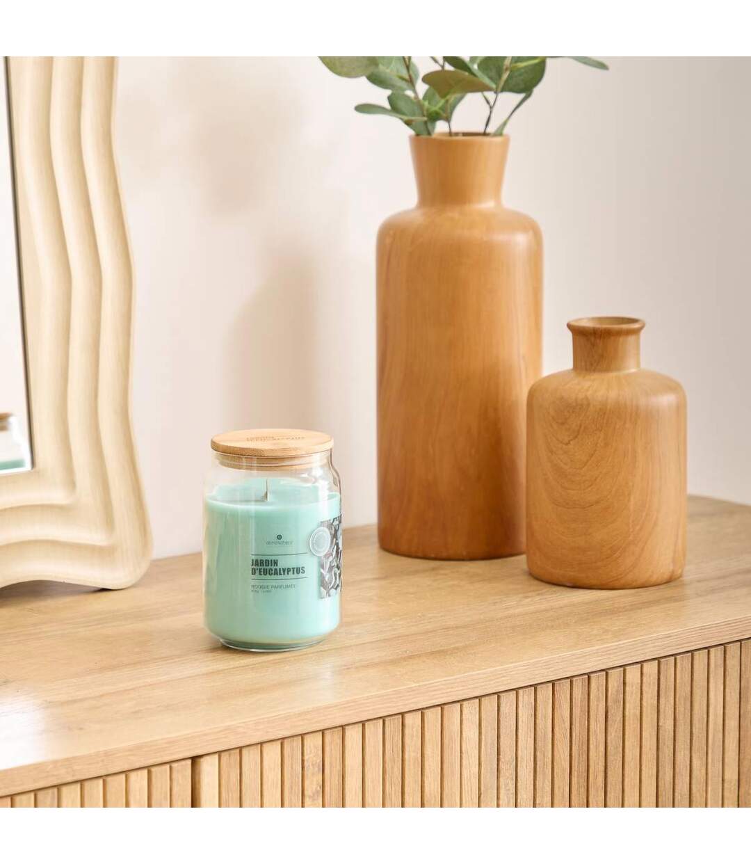 Bougie Parfumée en Verre Vicky 435g Jardin d'Eucalyptus-2