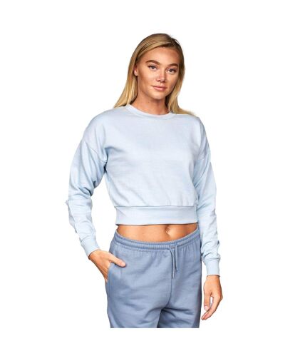 Juice Womens/Ladies Catalina Crew Neck Crop Sweatshirt (Dusty Blue)
