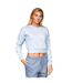 Juice Womens/Ladies Catalina Crew Neck Crop Sweatshirt (Dusty Blue) - UTBG540