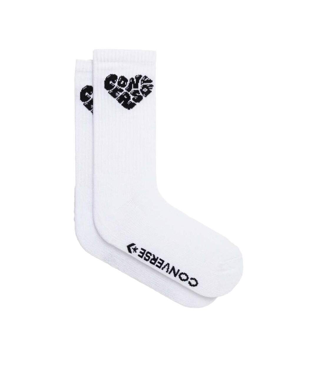 Chaussettes Blanches/Noires Femme Converse S7021472 - 37-1