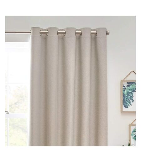 Dawn eyelet curtains 54in x 66in linen Furn