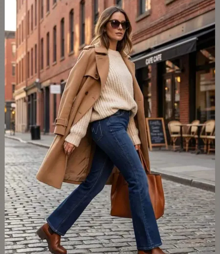 Jean Femme Mayflower M957 - Coupe Évasée Stretch Bleu Stone