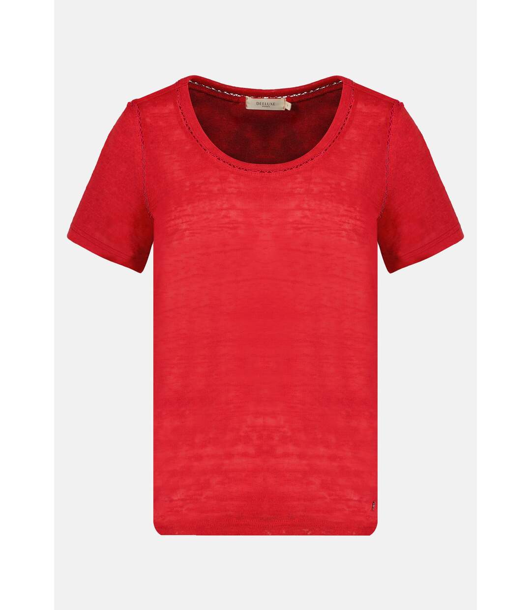 T-shirt uni avec détails ajourés COLYNE-2