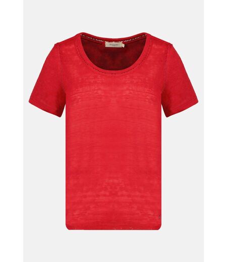 T-shirt uni avec détails ajourés COLYNE
