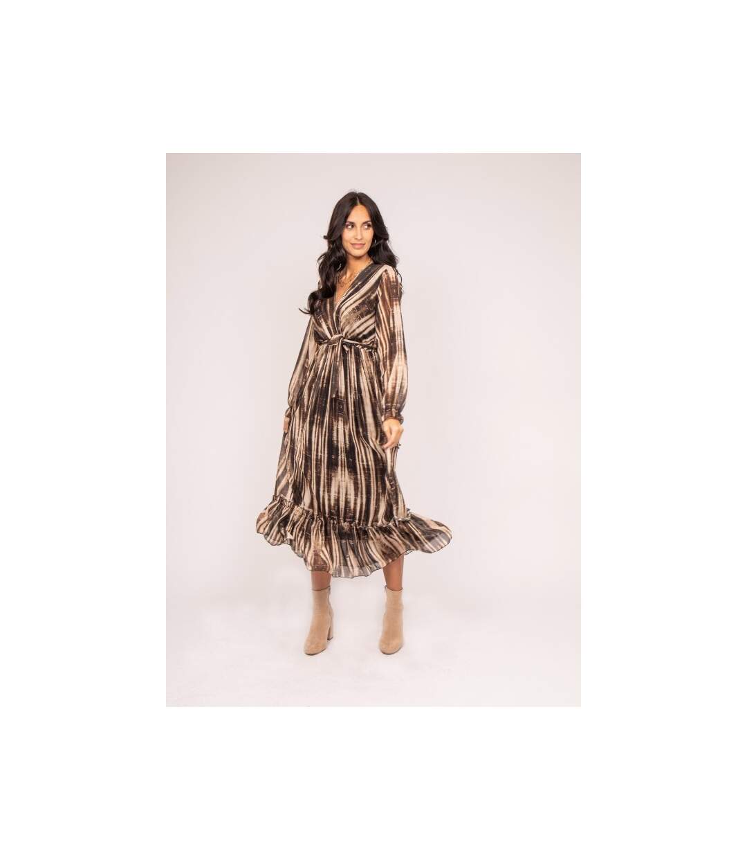 Robe longue motifs IZAN - Dona X Lisa-1