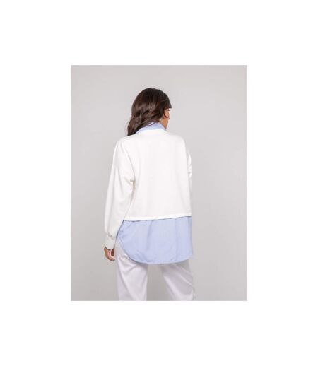 Sweat-shirt avec chemise rayures YEVANE - Dona X Lisa