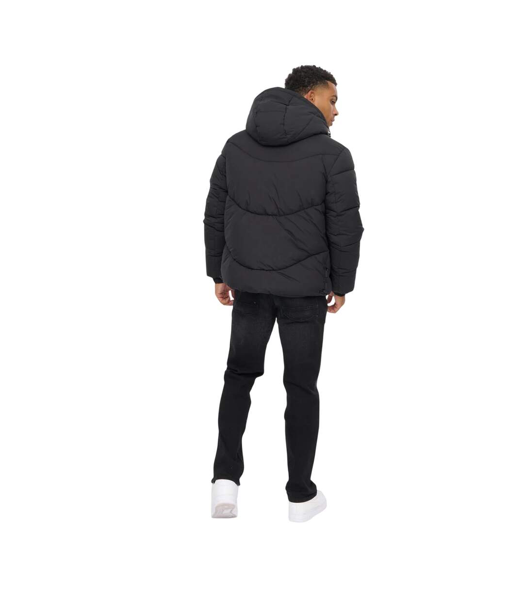 Doudoune À Capuche Walkham Homme Noir Crosshatch-3