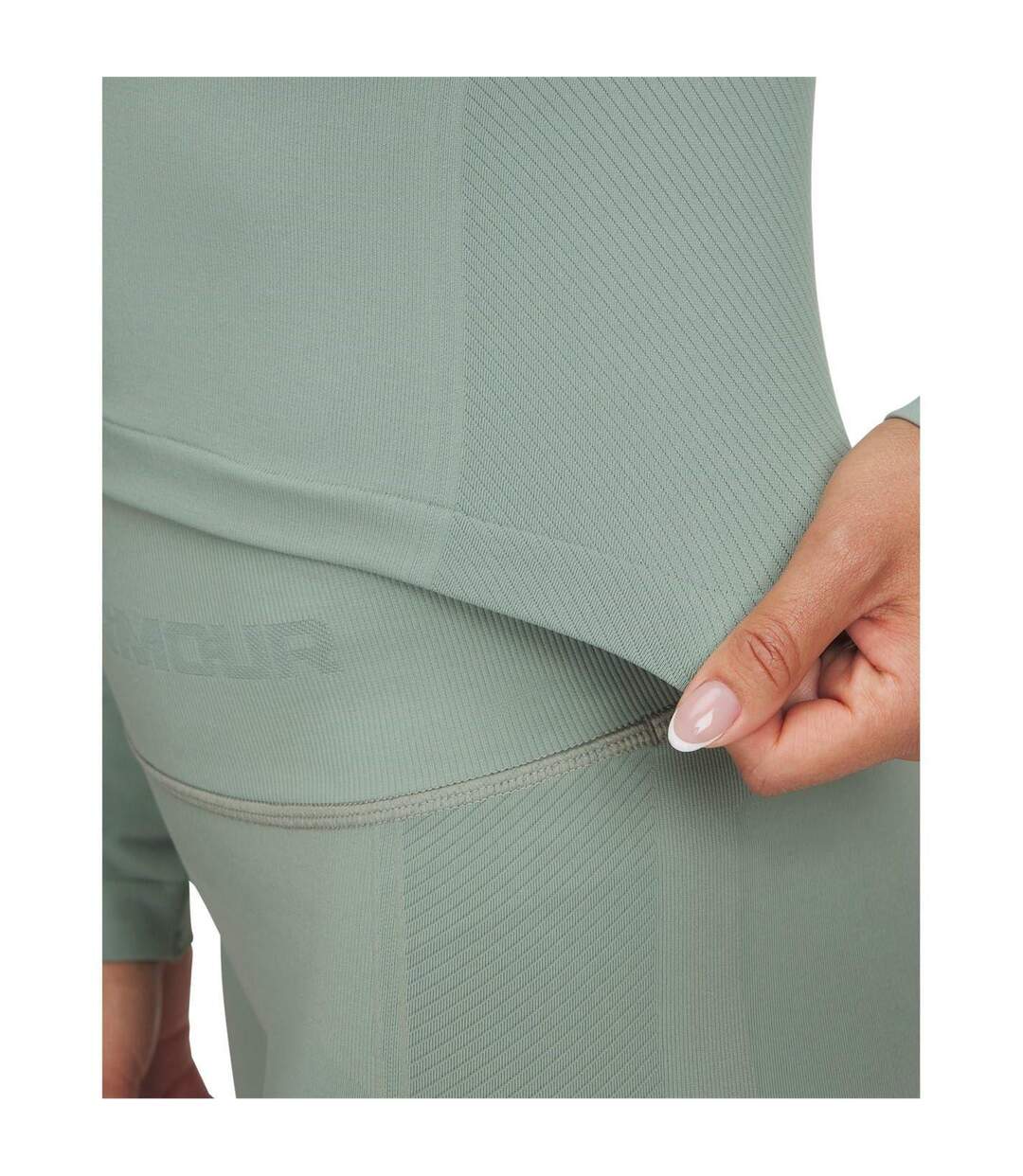 Womens/ladies Vanish Slim Long-sleeved Crop Top Light Green Under Armour-3