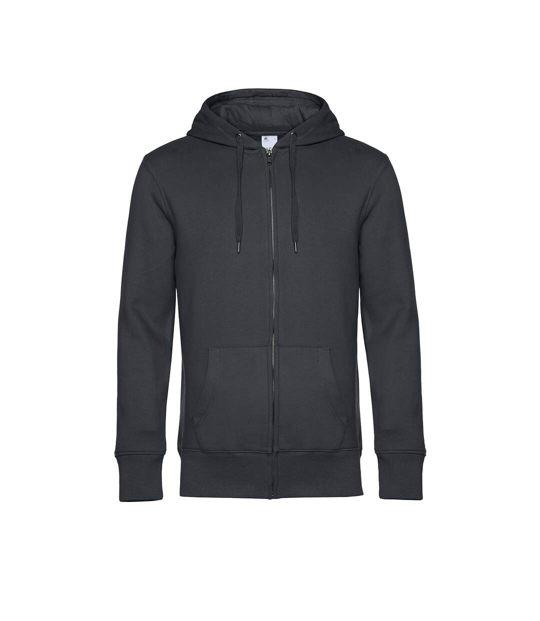 Mens Full Zip Hoodie Asphalt B&C-1