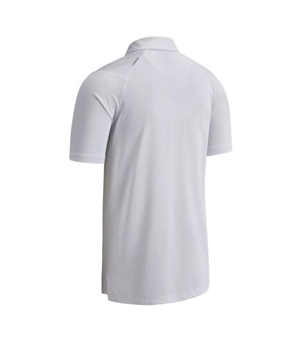 Callaway Mens Swing Tech Solid Color Polo Shirt (Bright White)