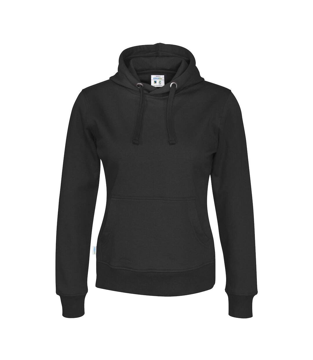 Womens/ladies hoodie black Cottover