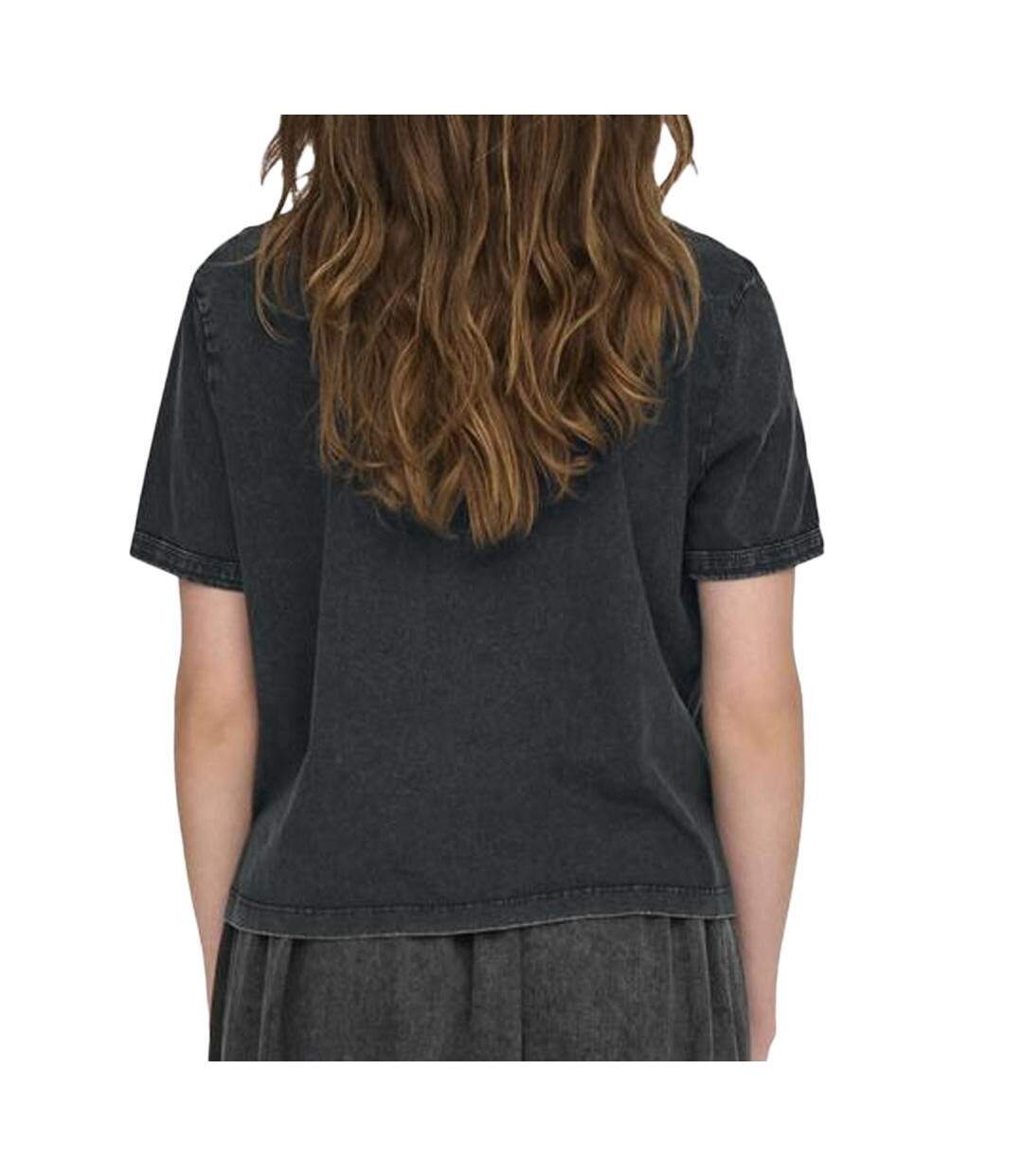 T-shirt noir femme jdy elina-2