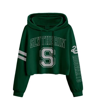 Harry Potter - Sweat court à capuche COLLEGE - Femme (Vert) - UTHE664