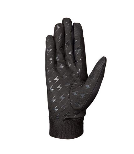 Hy Unisex Adult Silva Flash Riding Gloves (Black/Silver Reflective)