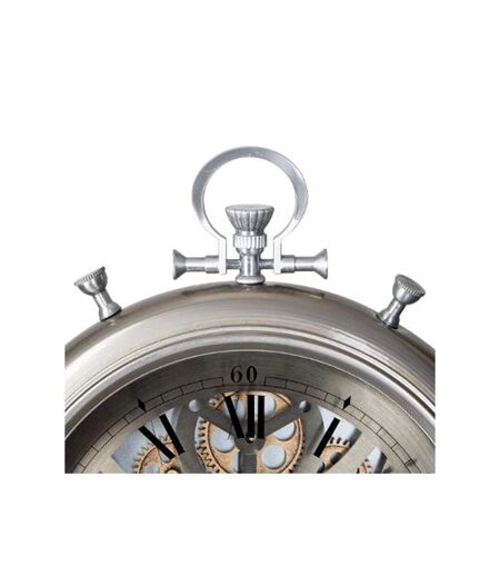 Horloge Murale Gousset Mécanisme 50cm Argent