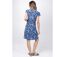 Robe courte taille cintrée TANIA imprimé floral bleu Coton Du Monde-4