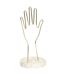 Porte-Bijoux Main Terrazzo 28cm Or & Blanc-1