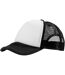 Bullet Trucker 5 Panel Cap (Solid Black/White) - UTPF978-1