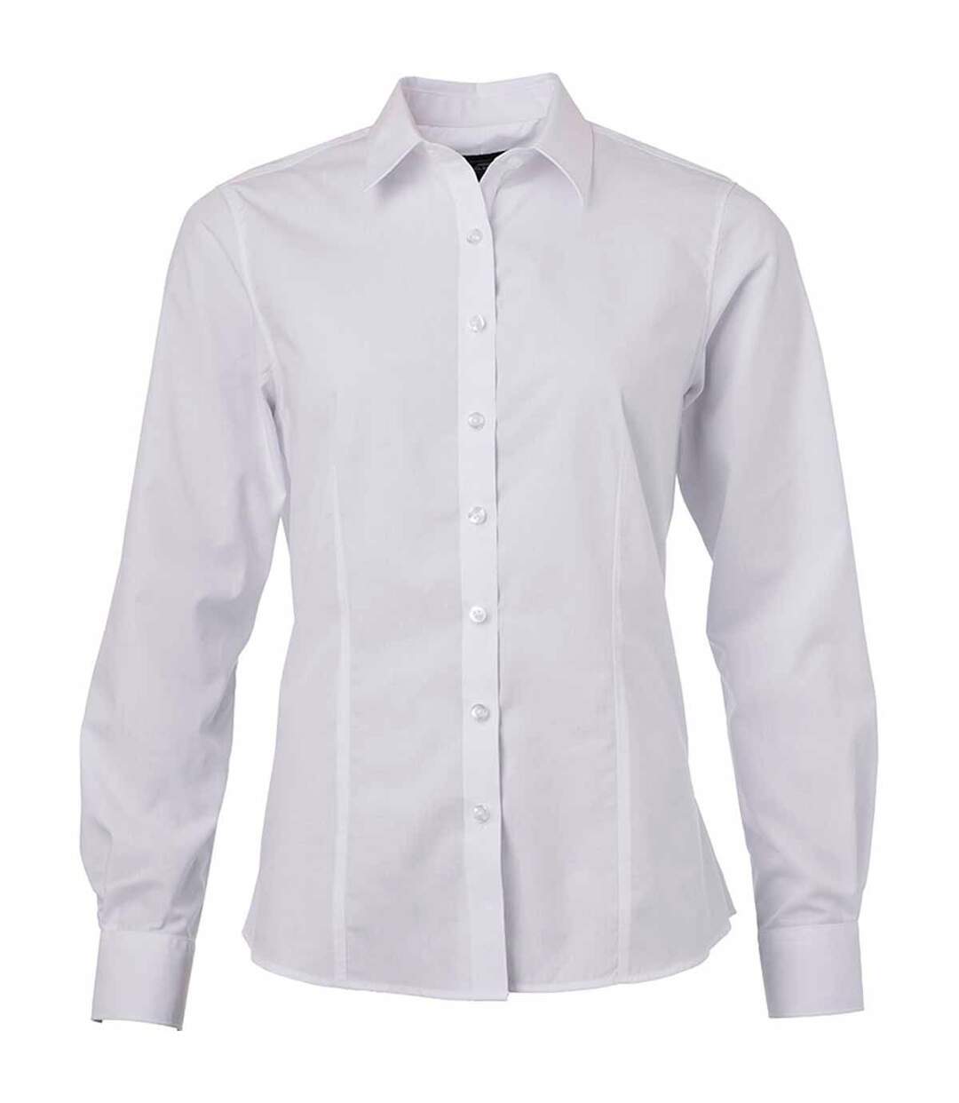 chemise popeline manches longues - JN677 - femme - blanc