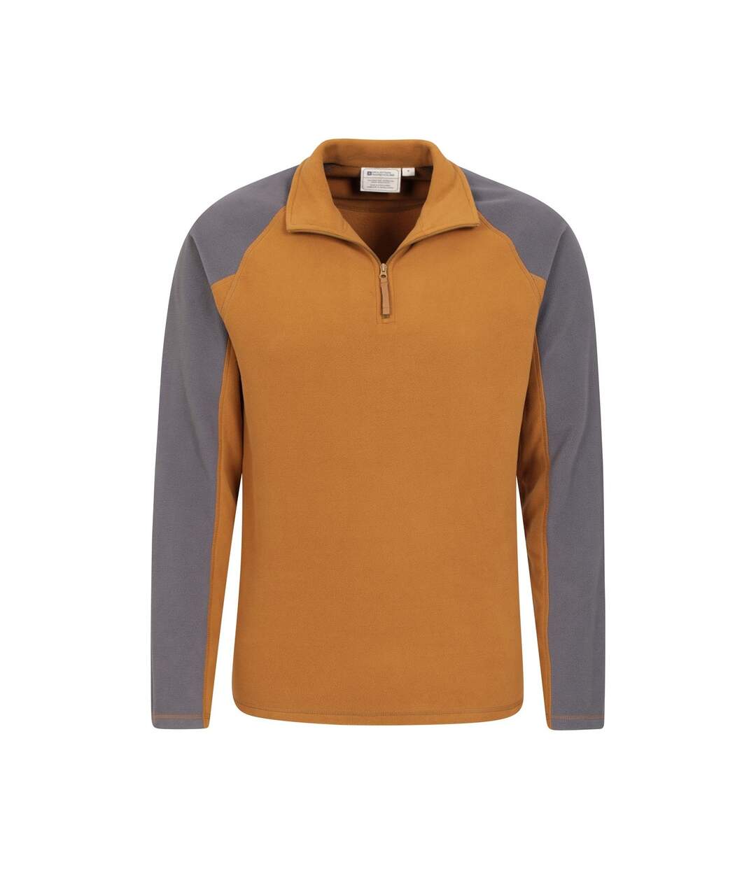 Mens ashbourne ii half zip fleece top mustard Mountain Warehouse