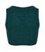 Womens/ladies Classic Cropped Polyester Fitted Tank Top Forest Green Reebok-3