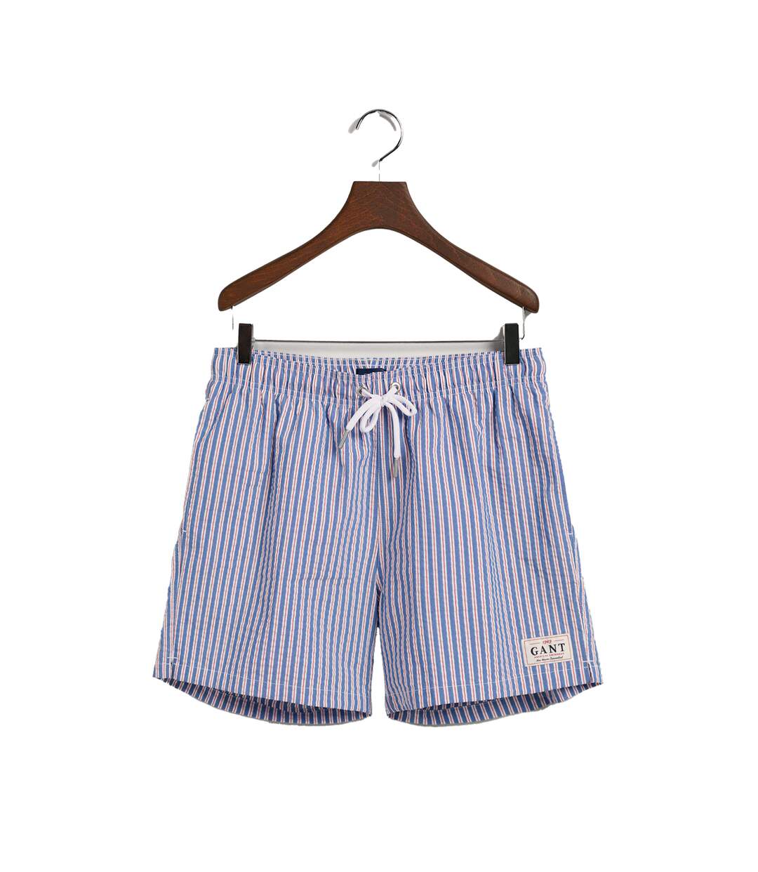 Short De Bain Style Plissé Homme Bleu Blanc Rouge Gant-2