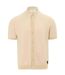 Mens Knitted Short-sleeved Shirt Beige Firetrap-1