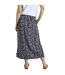 Womens/ladies nina livaeco printed midi skirt rich navy Weird Fish-4