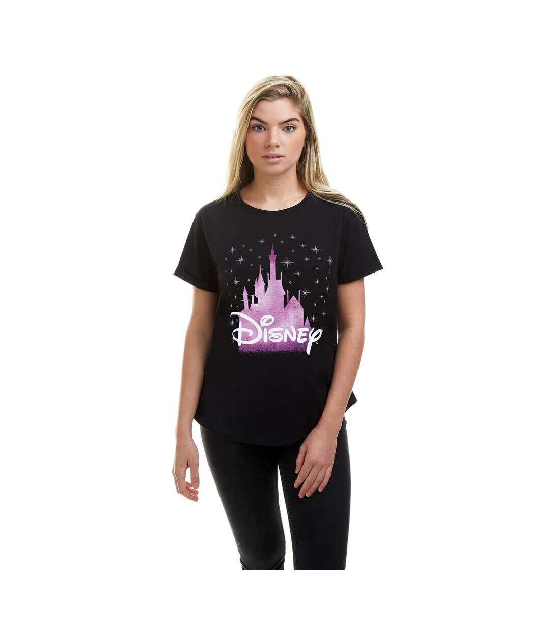 Disney Princess - T-shirt - Femme (Noir / Rose / Blanc) - UTTV765-3