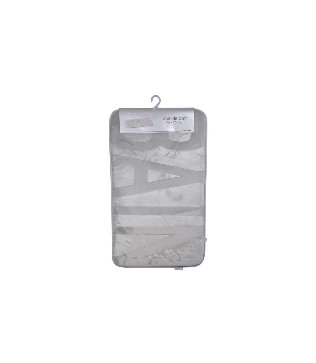 Tapis de Bain Microfibre Relief 45x75cm Gris Clair-3
